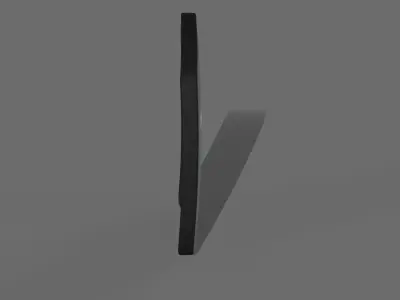 Hard bulletproof body armor plate Low-poly 3D model