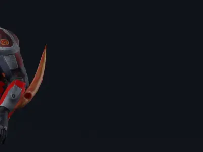 Character man in futuristic suit Low-poly 3D model