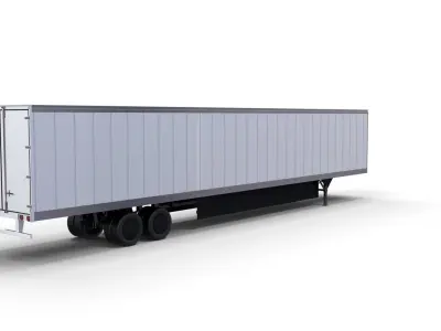 57 foot Box Semi Trailer 3D model