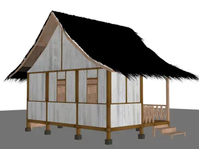 Sundanes Traditional Suhunan Jubleb Nangkub Low-poly 3D model