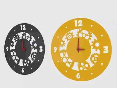 Industrial style watch-clock Low-poly 3D model