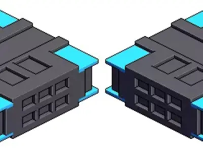 Spaceship Asset pack Free low-poly 3D model