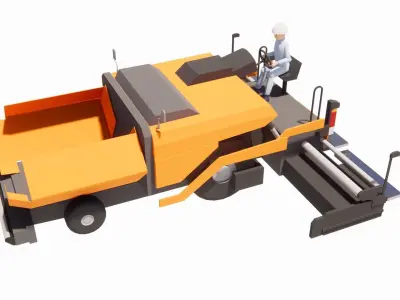 asphalt wiper truck  3D print model
