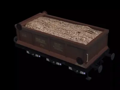 Car for sand transporting type 15W 3D model