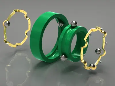 Ball Bearing 3D model V2