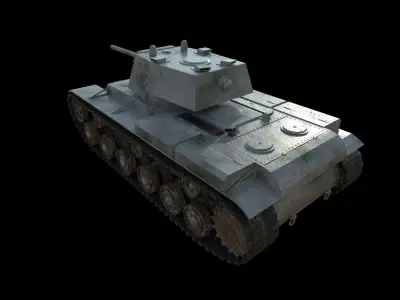 Low Poly Tank KV1 Como 002 Low-poly 3D model