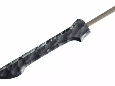 Obsidian sword Low-poly 3D model