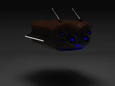 drone robot with eyes 3D model