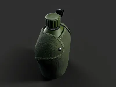 militry kettle Low-poly 3D model