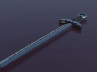 sword low poly Free 3D model