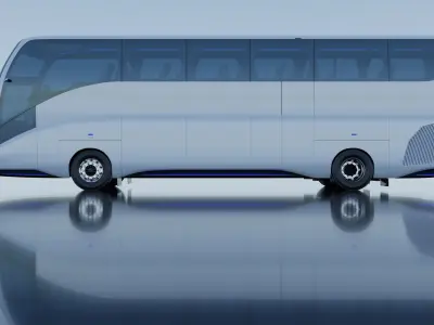 Khalif Panoramic electric bus 2022 3D model