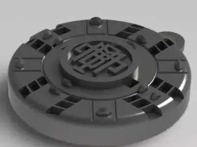 tunnel boring machine KEYCHAIN Free 3D print model
