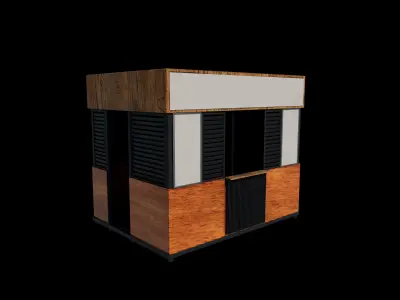 stand booth food 3D model