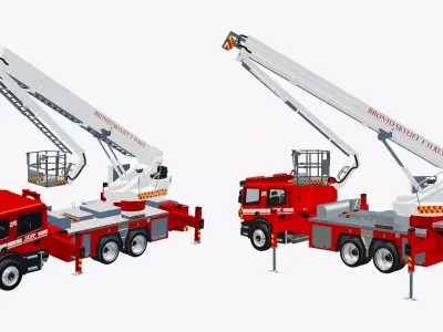 Skylift F34 RLX Mobile Truck Rescue Crane 3D model