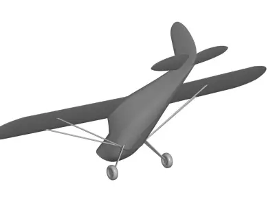 Cessna 140 3D model purchase