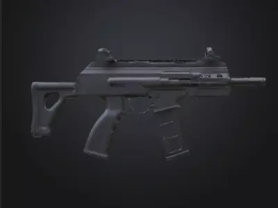 g36 assault rifle- game ready 3D model