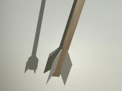 Simple arrow model Free low-poly 3D model