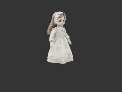 Antique Bride Doll Low-poly 3D model