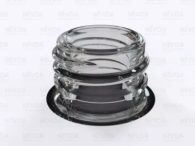Glass finish - GME 40 25 - 15 mm - RG - Screw neck with AB 3D model