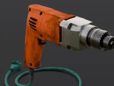 Drilling Machine 3D Model Low-poly 3D model