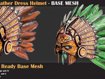157 Mask and Helmet Base Mesh Bundle   3D model