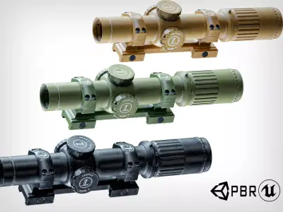 Leupold Mark-6 Scope Low-poly 3D model purchase