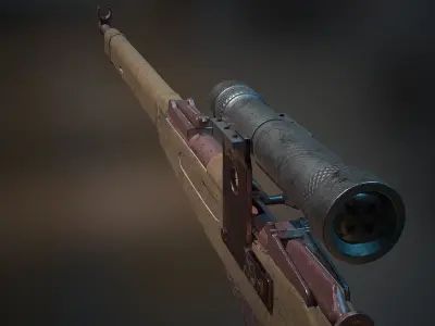 Mosin rifle Low-poly 3D model buy