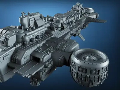 Ausmerzer Battle Ship 3D model