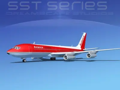 Boeing 707-320 SS Avianca 3D model