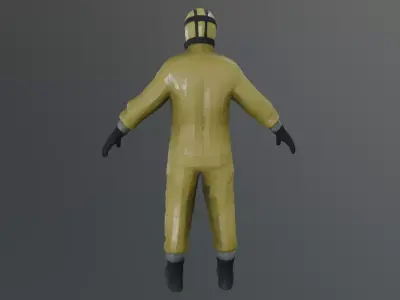 man in hazmat suit 3D model