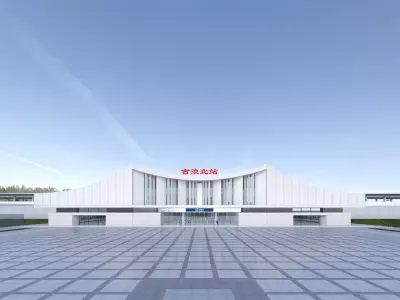 Waiting hall Low-poly 3D model