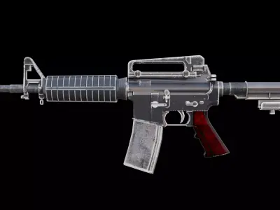 M4A1 Classic Carbine Game Ready Military Assault Rifle Low-poly 3D model