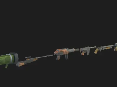 Weapons  Low-poly 3D model