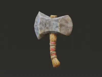 Stylized Stone Tomahawk 3D model