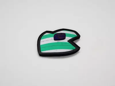 Game asset Striped Elegance with Blue Core 3D model
