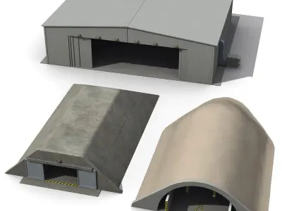 Hangar and Bunker Collection 3D model
