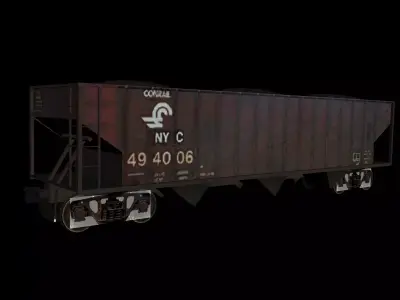Conrail  NYC hopper car 3D model
