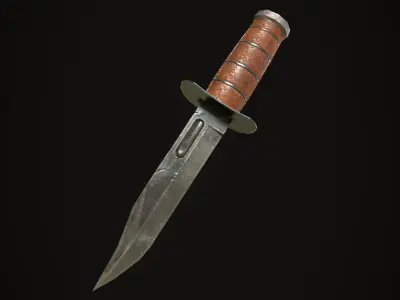 Dagger Game lowpoly Free low-poly 3D model