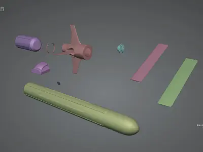 Combat focused missile 3D model