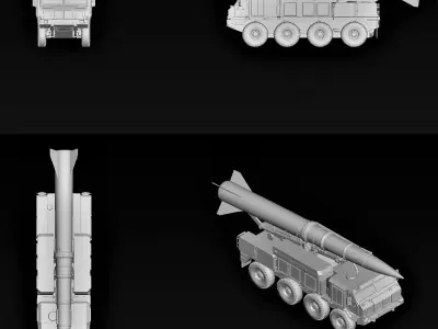 Military Missile Truck static model 3D print model