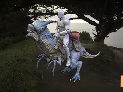 RPG Fantasy Animal Low-poly 3D model