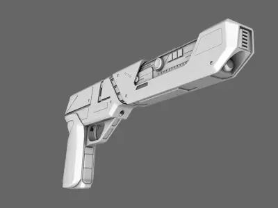 Sci-Fi Blaster Pistol 3D model