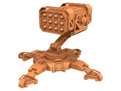 Missile Launcher 1 - Clay 3D model