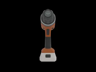 Cordless drill Free low-poly 3D model