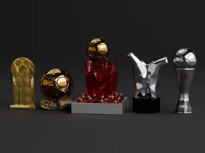 Every Football Awards Collection Low-poly 3D model