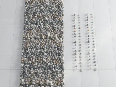 Pebble color road part two 3D model