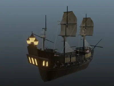 BLACK PEARL SHIP  3D model