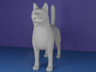 Akita model dog 3D model