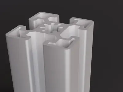 8020 45mm 4-slot extrusion 3D model