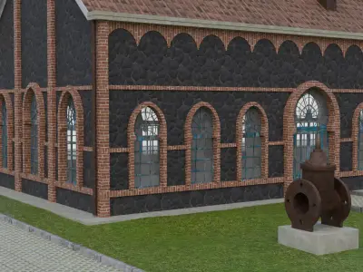 water distribution station 3D model